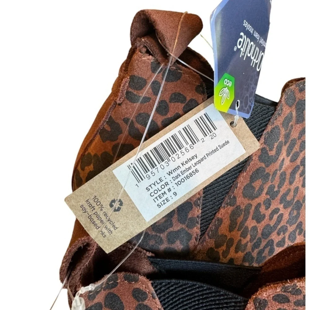 Toms Kelsey Cheetah Print Suede Pull On Chelsea Boots 9 Animal‎